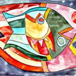 Fish in fish – Watercolor – 11in x 15in