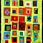 Flags – Encaustic Collage – 9in x 13in