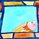 Lone fish – Watercolor - 11in x 15in