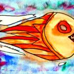 Mama fish – Watercolor – 11in x 15in