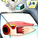 Pesce in Cubo # 1 – Water Color – 12in x 15in