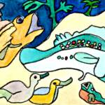 Roman fishes – Watercolor – 9in x 12in