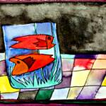 Still life with fish – Watercolor – 13in x 18in